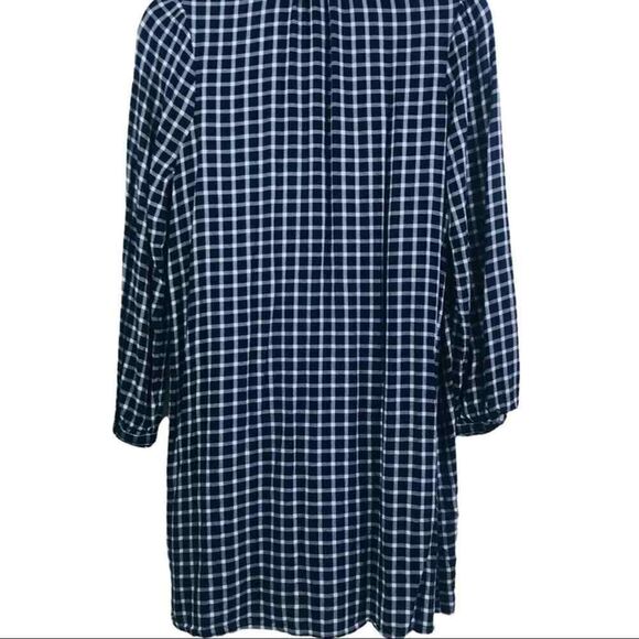 Lucky Brand Blue Plaid Belted Button Down Dress S/P - Picture 5 of 9